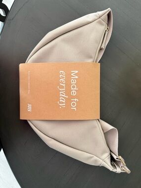 July Crossbody Crescent Bag in Light Beige